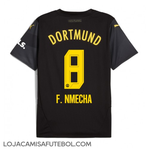 Camisa de Futebol Borussia Dortmund Felix Nmecha #8 Equipamento Secundário 2024-25 Manga Curta